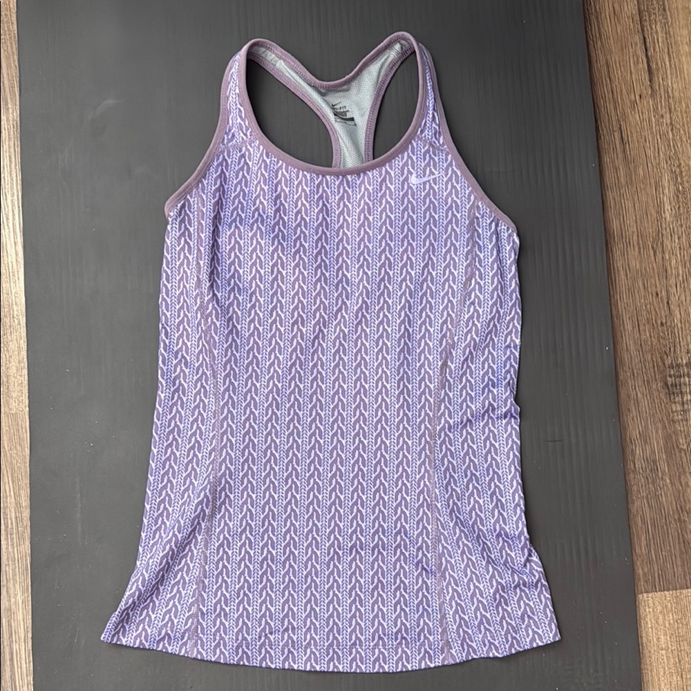 Nike Purple Patterned Women's Tank Top